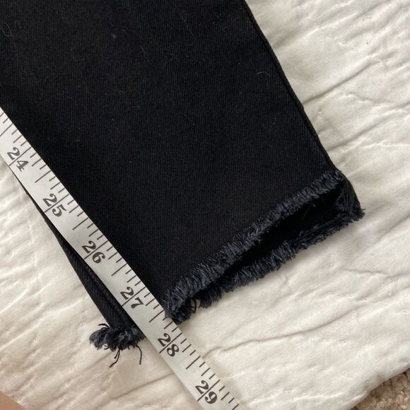 Blanqi Maternity Black High-Waisted Jeans with Distressed Knees size 6 - Picture 9 of 9